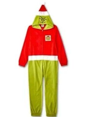 Grinch Holiday Onesie Union Suit Sz M (8)